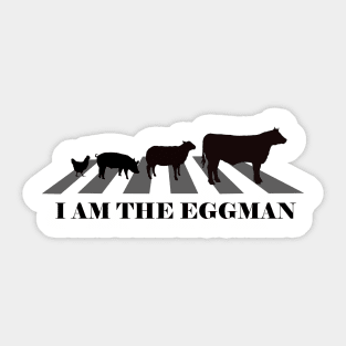 Big Green Egg  -  I am the Eggman on Abbey Road Sticker